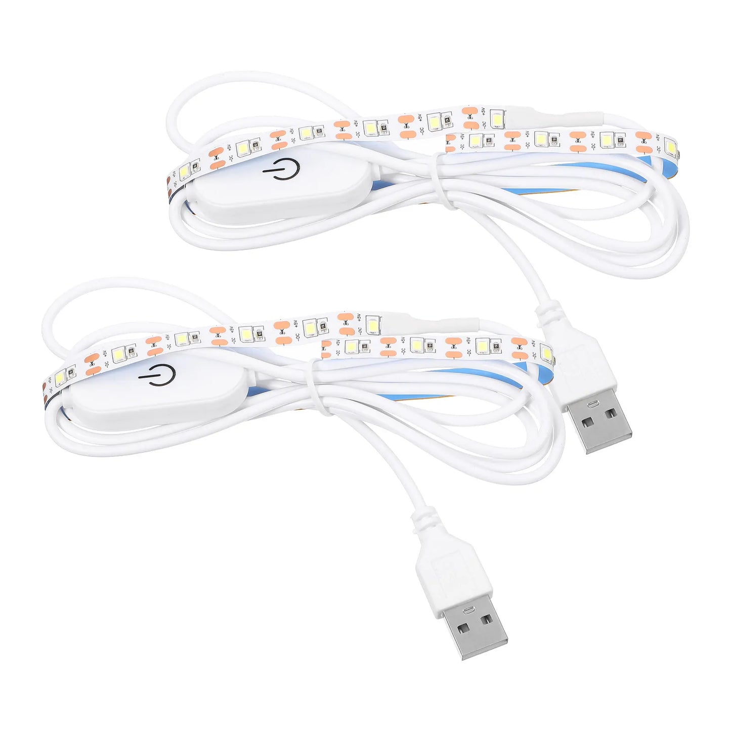 2Pcs Touch Dimmable LED Strip Flexible USB Powered Sticky Lighting Tool for Sewing Machine Wardrobe Cupboard Bookcase Peaceful Pleasures Health and Wellness