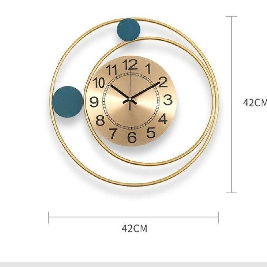 Modern Minimalist European Style Silent Wall Clock 42X42cm Fashion Home Wall Decoration For Living Room Bedroom Peaceful Pleasures Health and Wellness 42cm x 42cm