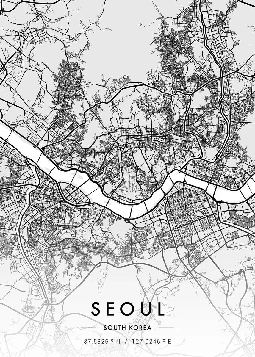 Paris & New York City Map Canvas Wall Art – Black & White Canvas Wall Art Peaceful Pleasures Health and Wellness