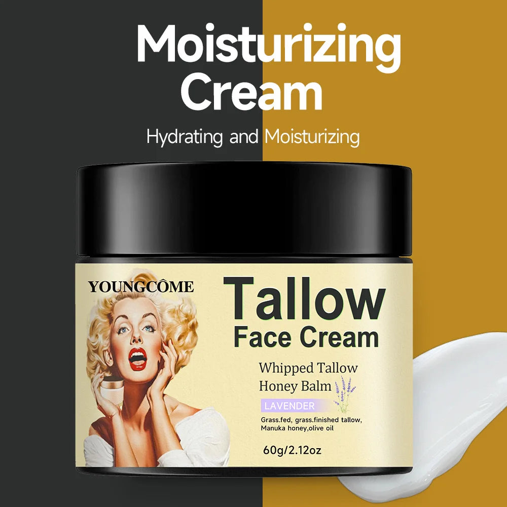 Whipped Vanilla Beef Tallow Moisturizer | Anti-Aging & Brightening Tallow Face Cream Peaceful Pleasures Health and Wellness