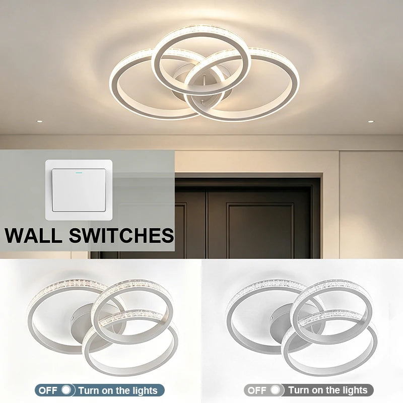 Modern LED Ceiling Light | 3-Color Temp, Surface Mount – RUNTOIN