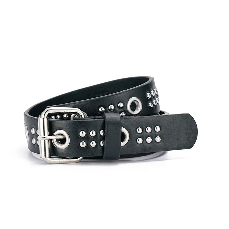 Vintage Bronze Chunky Belt – Y2K Punk Grunge Jean Belt Unisex