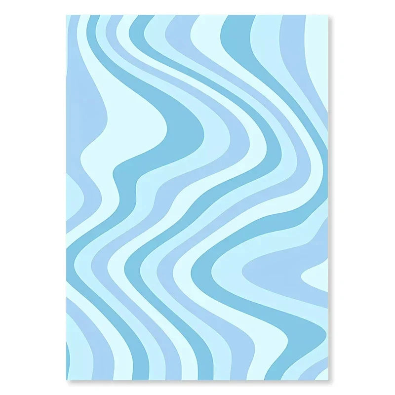 Abstract Danish Pastel Canvas Wall Art | Purple Smiley Flower