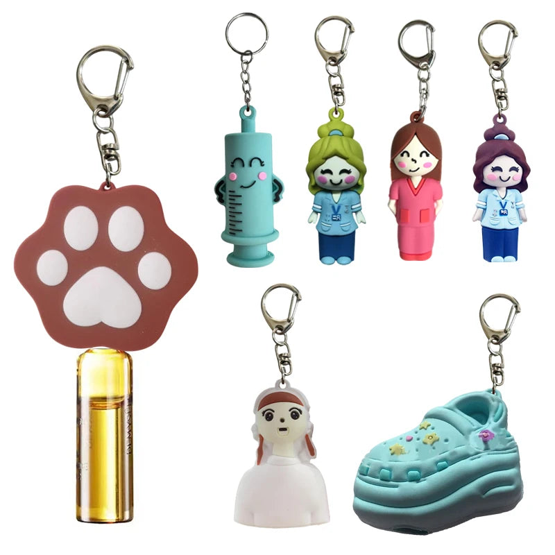 Paw Print Ampoule Bottle Opener Keychain for Nurses & Doctors Medical Keychain Tool Peaceful Pleasures Health and Wellness