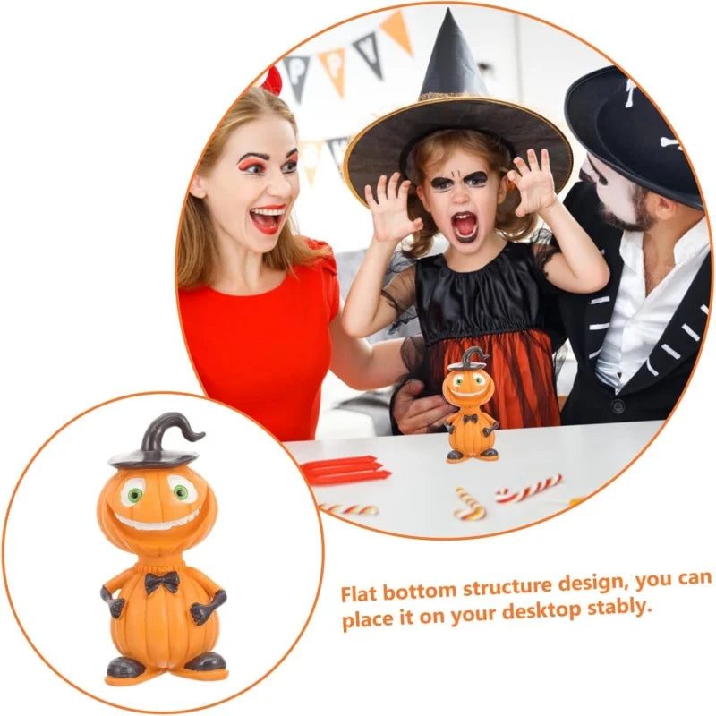 Halloween Resin Pumpkin Statue – Garden & Tabletop Decor