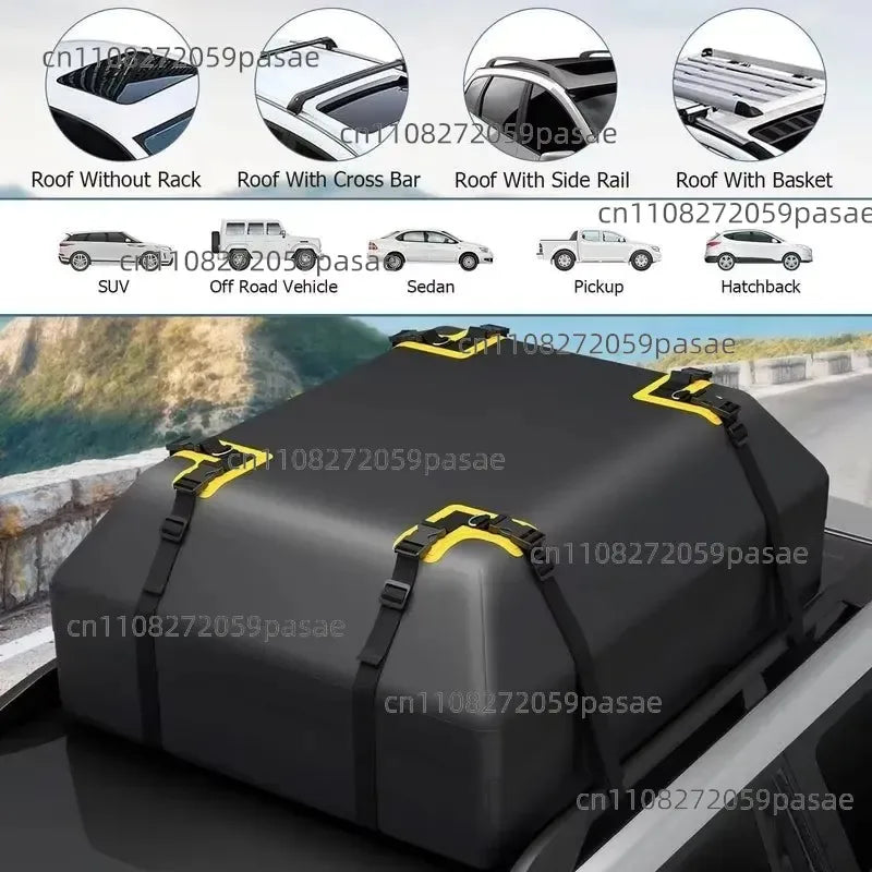 15 Cu.Ft Rooftop Cargo Box – Outdoor Travel Roof Storage