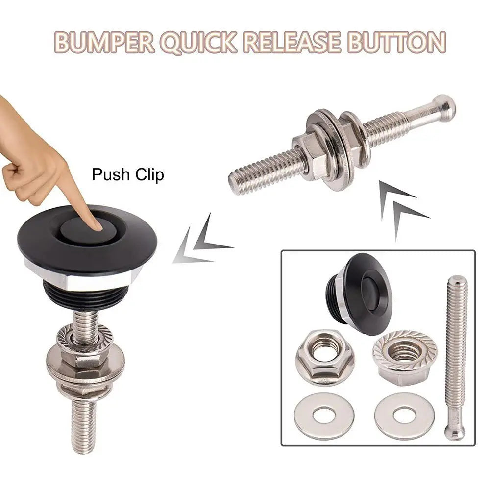 Aluminum Hood Pin Quick Release Push Button Latch Lock – Universal
