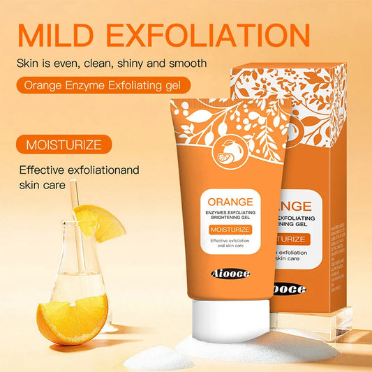 Orange Exfoliating Brightening Gel – Face & Body Scrub 50ml Exfoliating Face Scrub Peaceful Pleasures Health and Wellness
