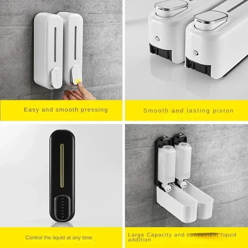 350ml Wall Mount Soap Dispenser – Shampoo & Shower Gel