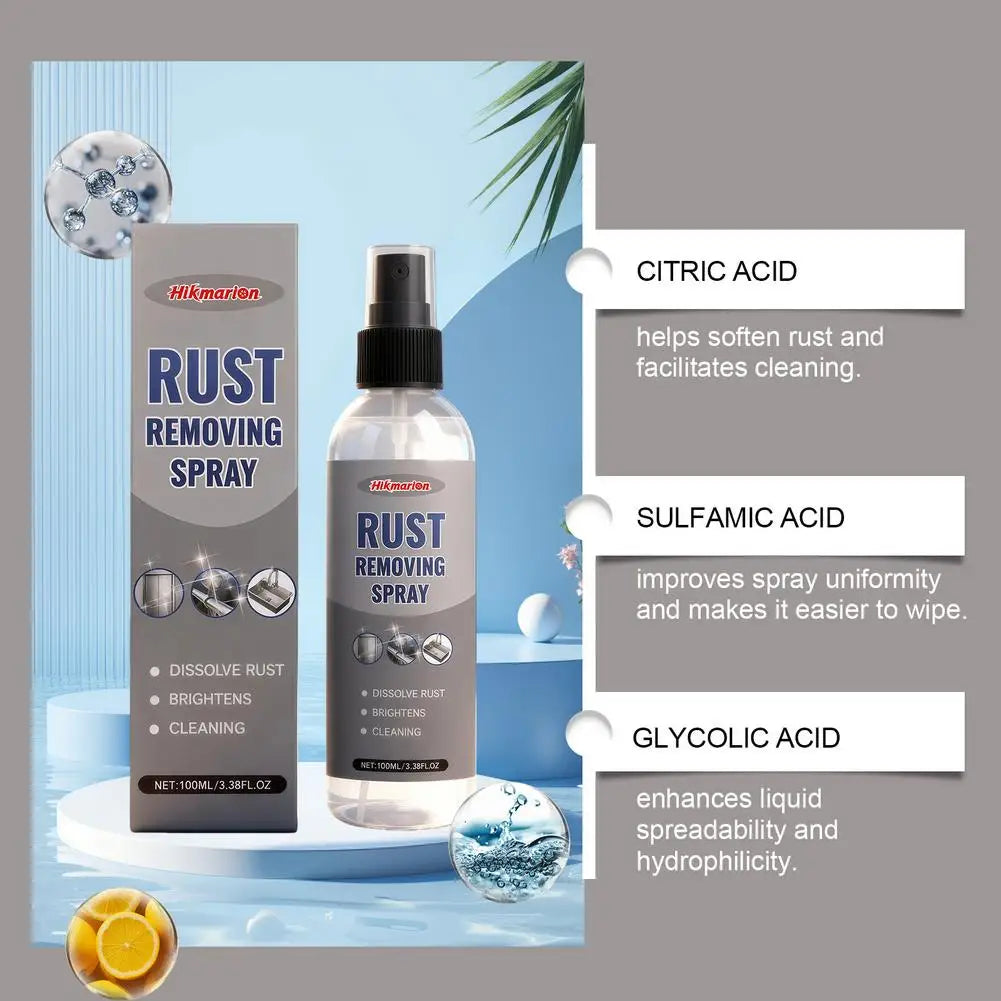 Universal Rust Remover Revitalizing Spray for Car Wheels & Metal Surfaces, Strong Decontamination, Smooth & Reliable Peaceful Pleasures Health and Wellness