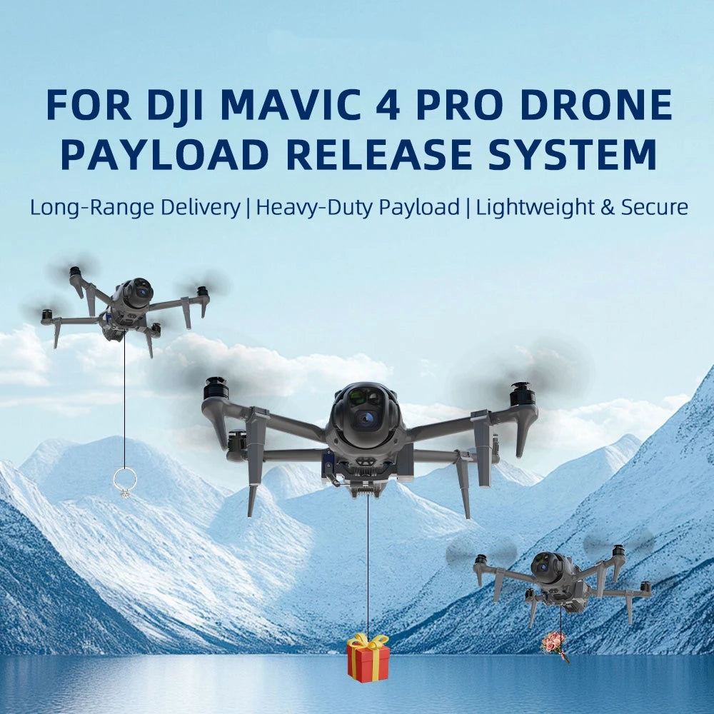 Lightweight Material Design Airdrop System For DJI MAVIC 4 PRO Wedding Proposal Delivery Device Maximum Load 500G Peaceful Pleasures Health and Wellness