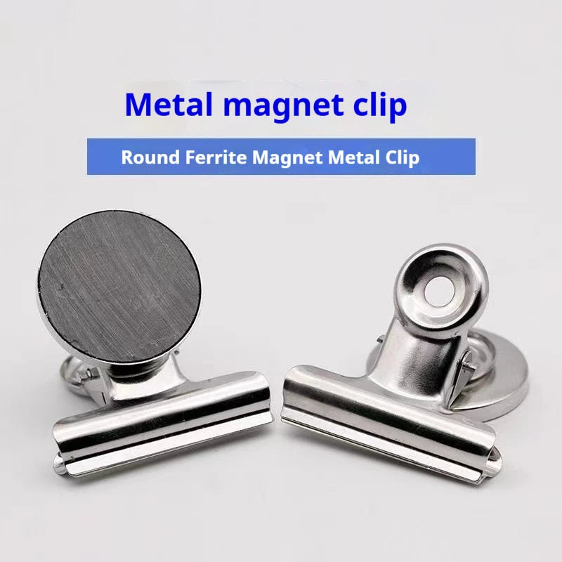 12-Pack Round Magnetic Bulldog Clips – Whiteboard & Home