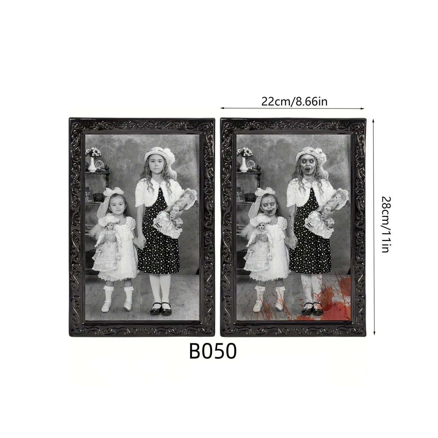 Halloween 3D Changing Face Portrait | Gothic Horror Wall Decor Halloween Wall Decor Peaceful Pleasures Health and Wellness