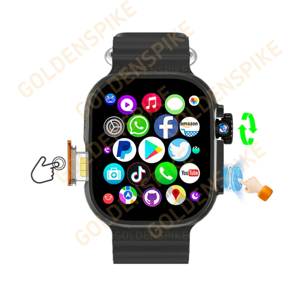 GOLDENSPIKE DW100 Pro 4G Android Smartwatch | AMOLED 128GB GPS
