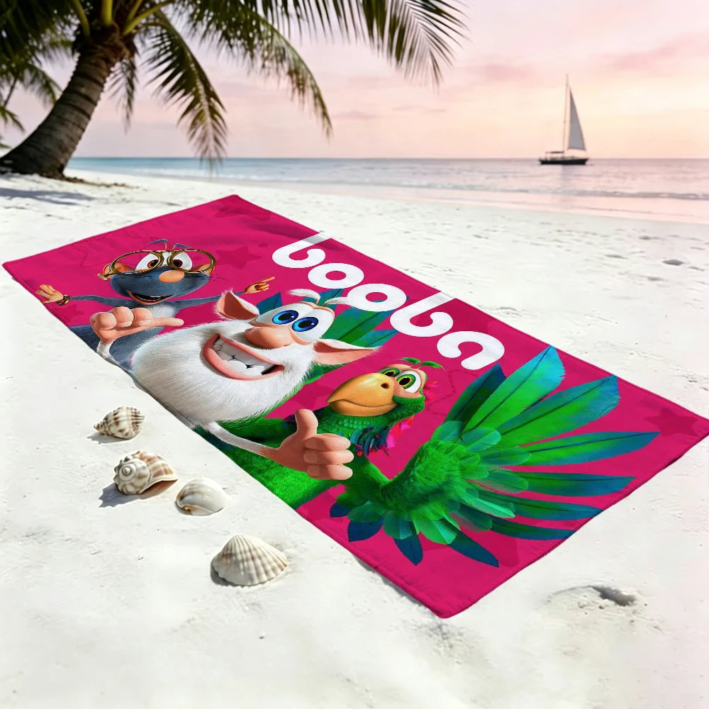 Cute Cartoon Quick-Dry Beach Towel | Gym, Travel & Pool Quick-Dry Beach Towel Peaceful Pleasures Health and Wellness