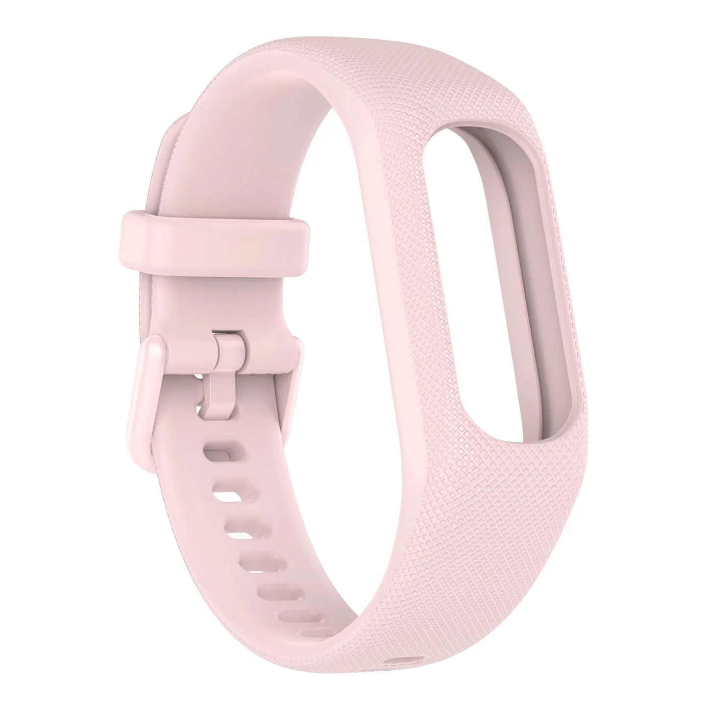 Waterproof Sweat-Proof Strap For Garmin Vivosmart 5 Bracelet Integrated Strap Color Silicone Texture Replacement Wristband Peaceful Pleasures Health and Wellness Rose Pink