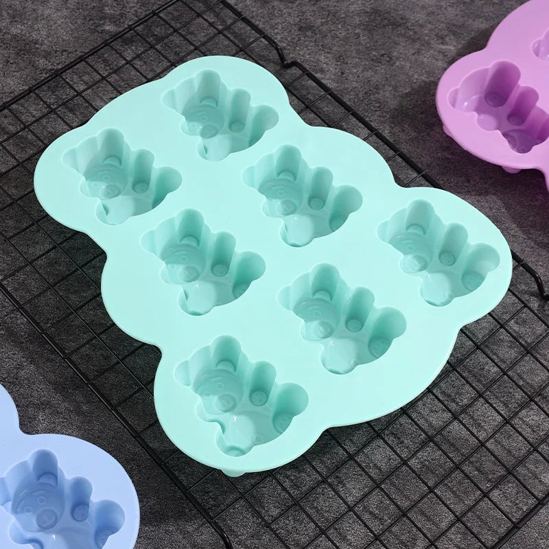 3D Lovely Bear Cake Mold Animal Cookie Silicone Mould For Chocolate Candy Kitchen Fondant Supplies Cupcake Topper Decorating Peaceful Pleasures Health and Wellness