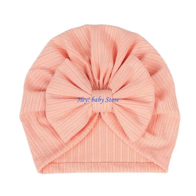 Baby Bowknot Turban Beanie Hat | Newborn Photo Prop 0–12M