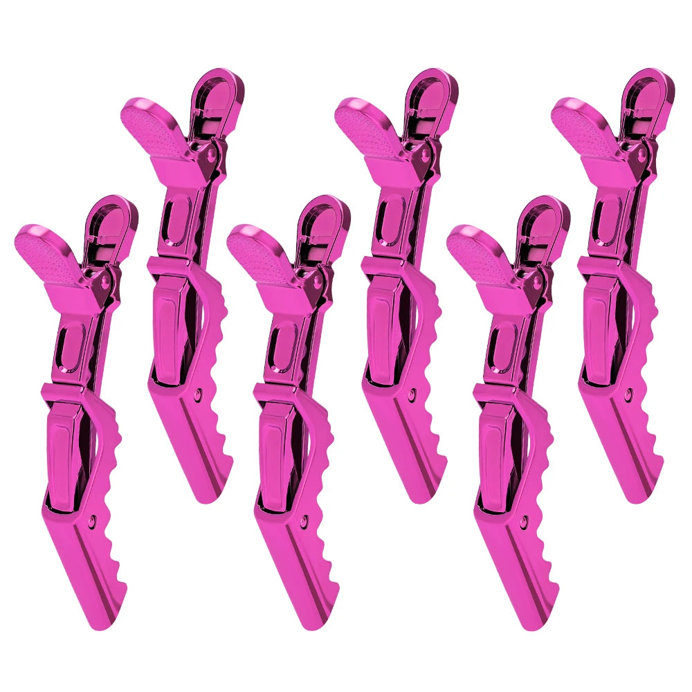 6Pcs Colorful Alligator Hair Clips Clamps Hairdressing Hair Grip Crocodile Hairpins Hair For Hairdressing Sectioning Salon Tools Peaceful Pleasures Health and Wellness B Size fits all