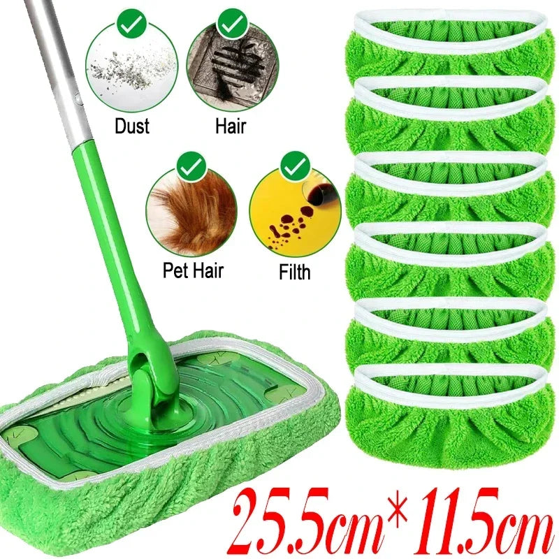 Reusable Microfiber Mop Pads – Wet & Dry Floor Cleaning Cloths
