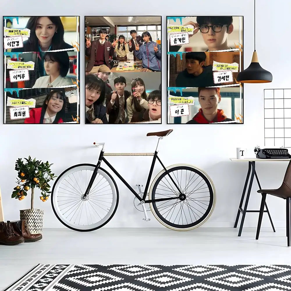 Hot Kdrama S-Study group Poster HD art poster for home living room bar office decoration sticky waterproof Peaceful Pleasures Health and Wellness