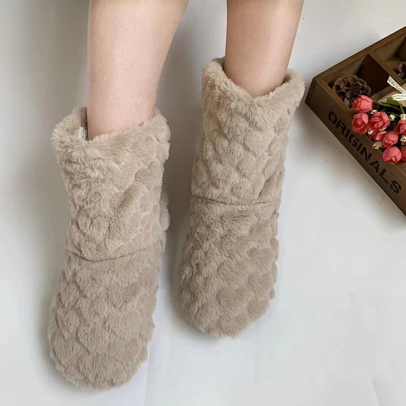 Women's Winter Fur Slippers | Non-Slip Thickened Indoor Socks