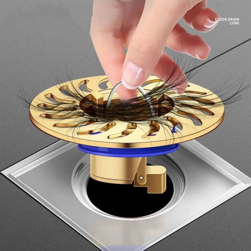 All-Copper Floor Drain Core – Anti-Odor & Insect-Proof
