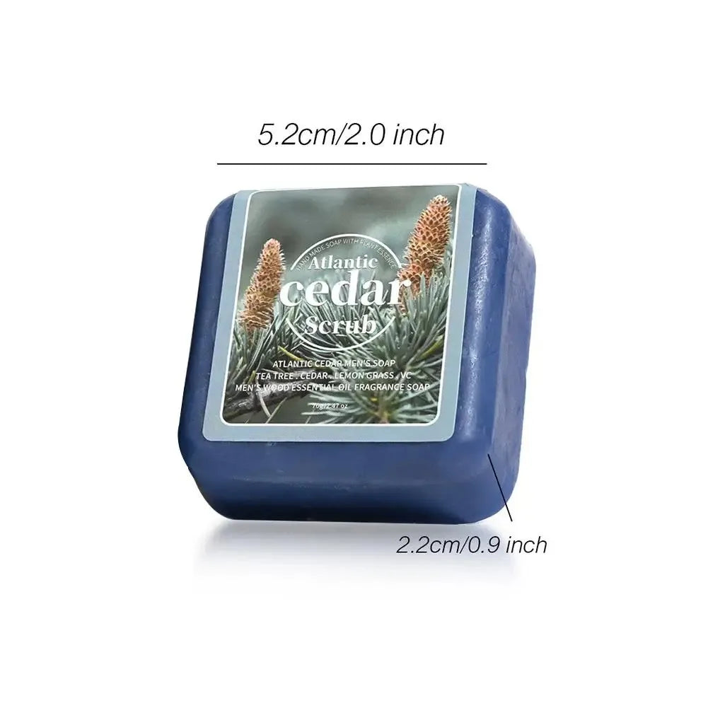 Men's Cedar Essential Oil Handmade Soap – Face & Body Bar