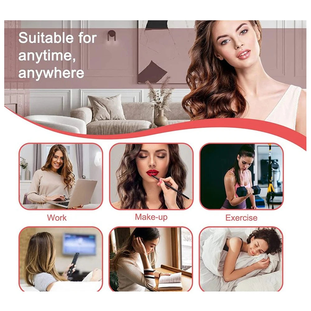 9pcs Heatless Curls, No Heat Curlers Overnight Heatless Curlers Headband for Women Lazy No Heat Curler Hair Strap Coiler Hairdre Peaceful Pleasures Health and Wellness