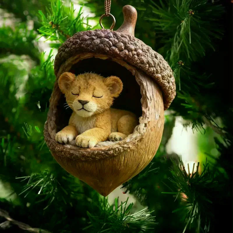 2D Acrylic Animal Christmas Tree Ornaments | Holiday Decor Christmas Tree Ornament Peaceful Pleasures Health and Wellness