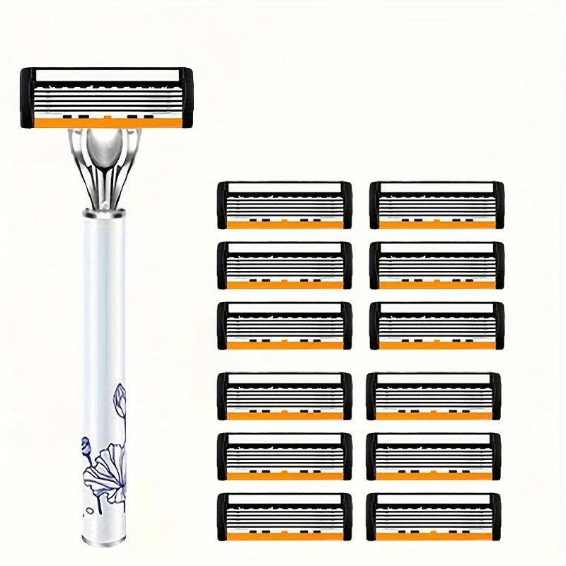 Safety Razor Kit – 1 Handle + 24 Blades | Men & Women
