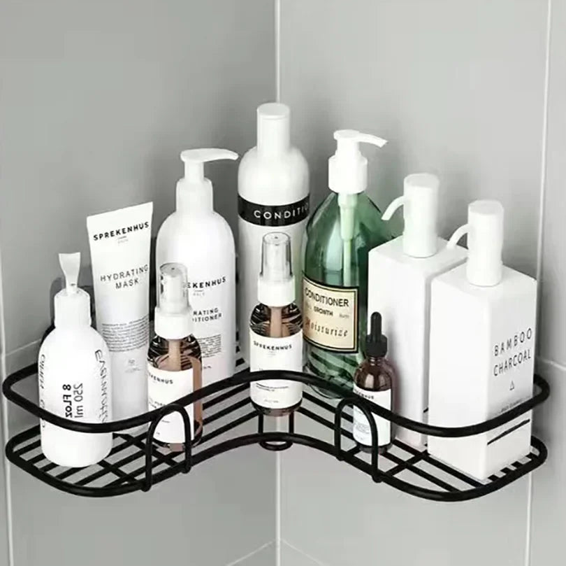 Metal Floating Wall Shelf Organizer – Bathroom & Kitchen