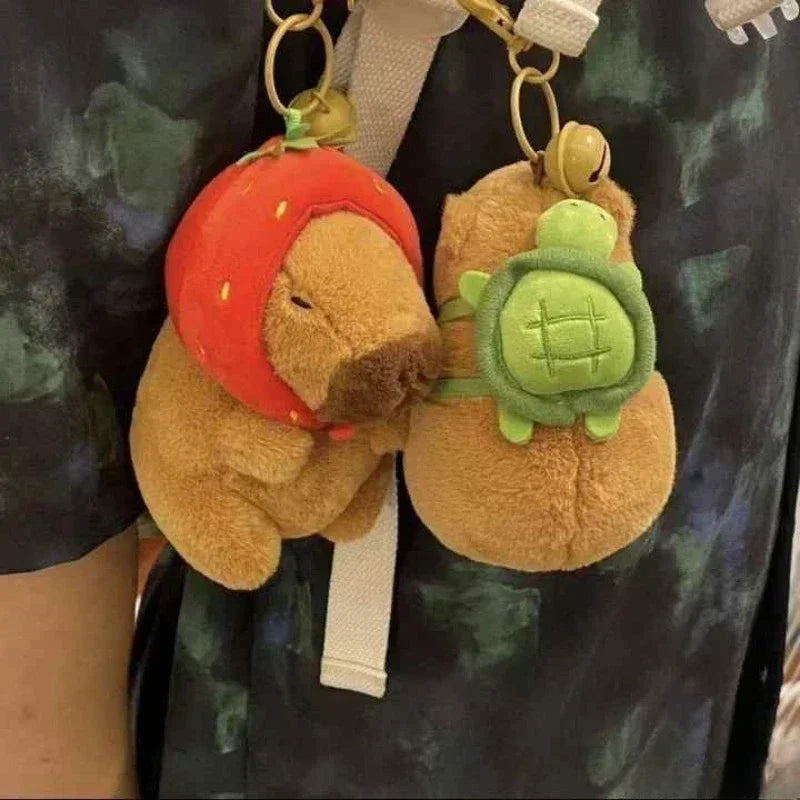 Cartoon Capybara Plush Keychain, Bag & Desk Pendant Ornament