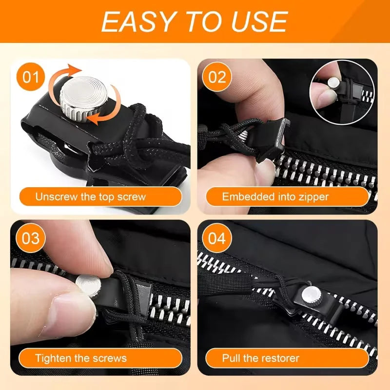 Universal Zipper Repair Quick Instant Detachable Head Replacement