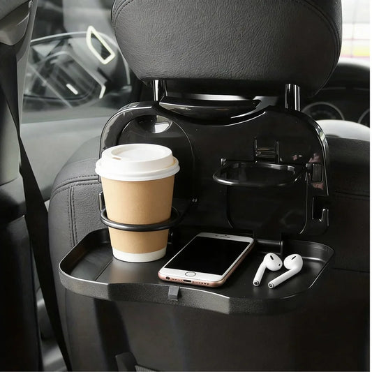 Foldable Car Backseat Tray Table with Cup Holder & Storage Car Backseat Tray Peaceful Pleasures Health and Wellness