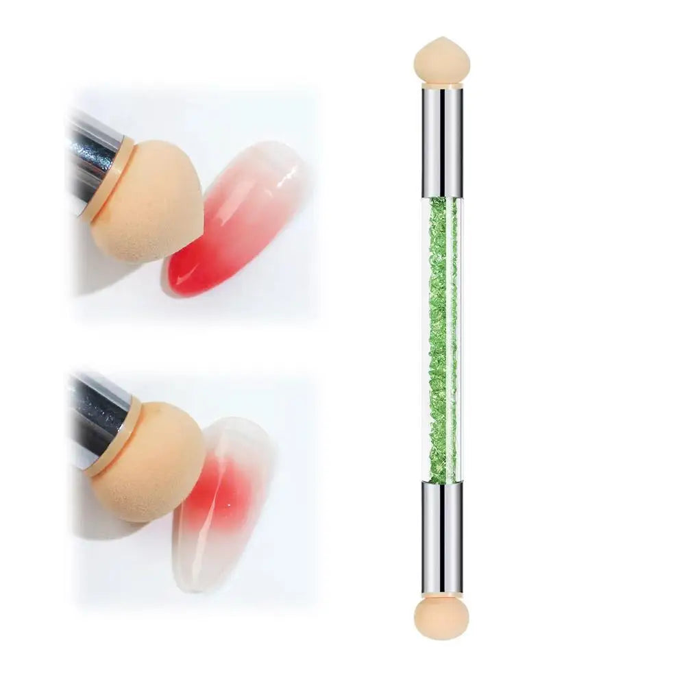 Double-Ended Gradient Sponge Pen | Rhinestone Nail Art Tool