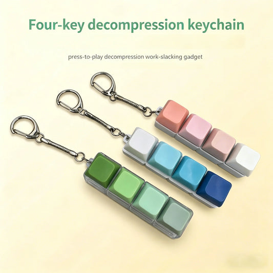 Mini Keyboard Fidget Keychain Toy | Sensory Desk Toy for Adults Fidget Keychain Toy Peaceful Pleasures Health and Wellness