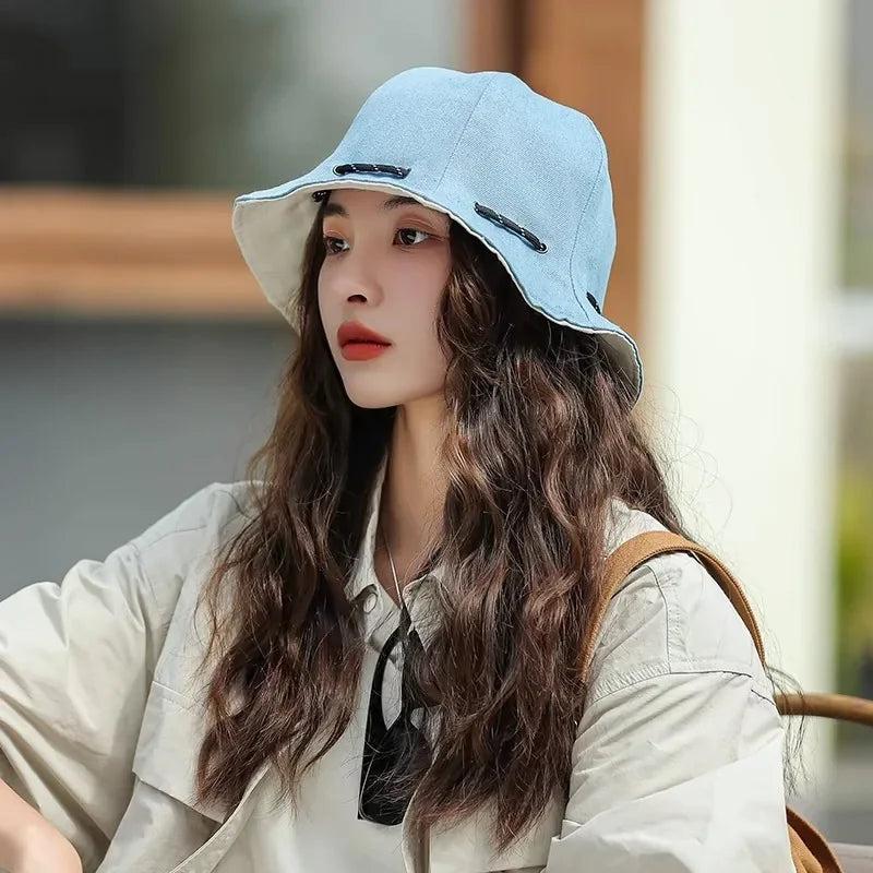 Women's Reversible Bucket Hat – Packable Wide Brim Sun Cap