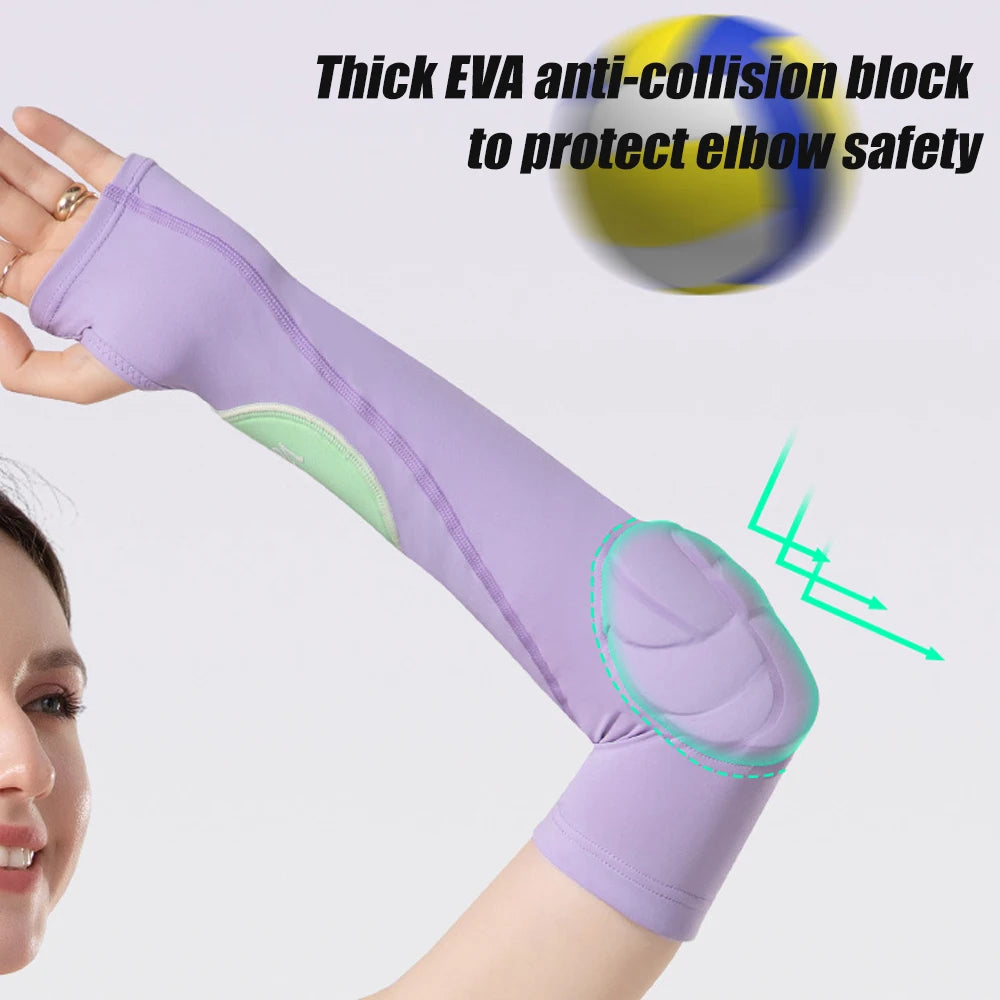 WEFITON Volleyball Arm Sleeves with EVA Pads & Thumbhole Volleyball Arm Sleeves Peaceful Pleasures Health and Wellness