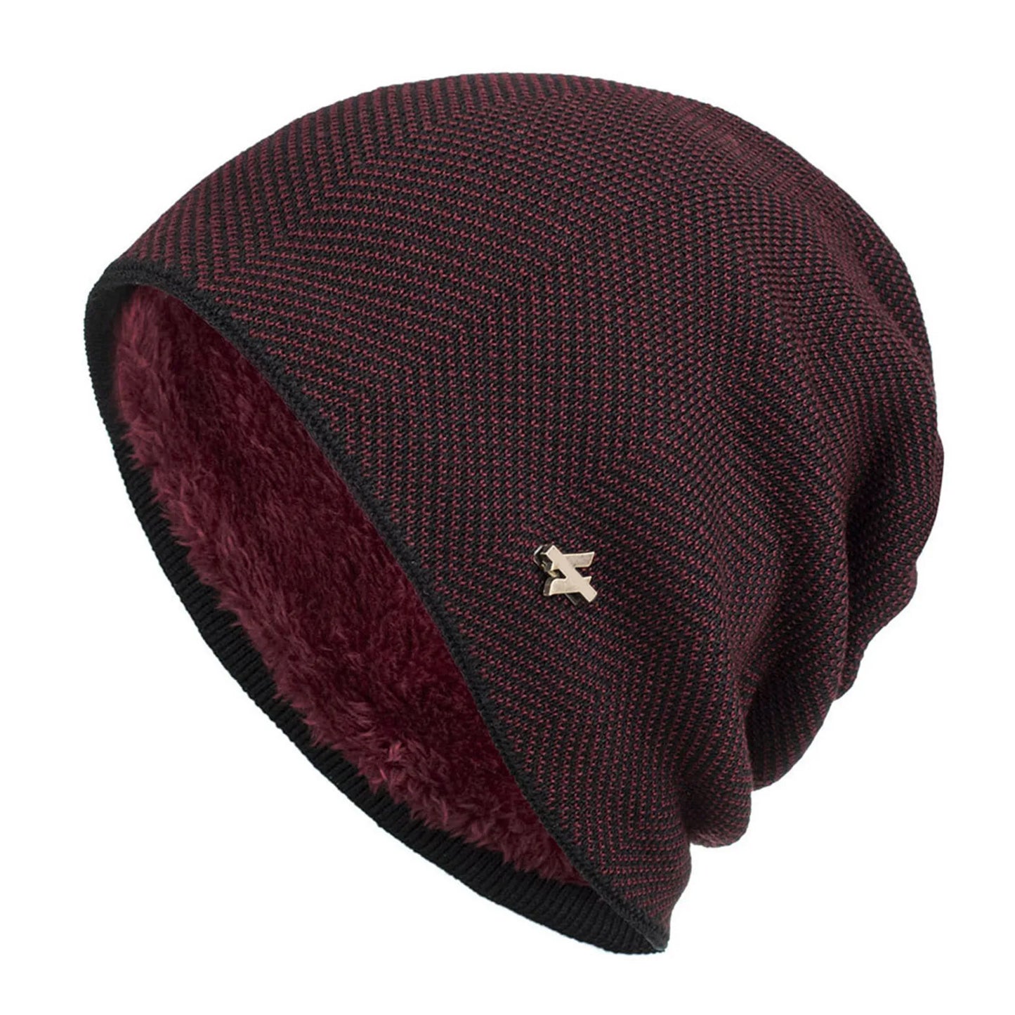 Unisex Slouchy Knitted Beanie Hat Lightweight Soft Wool All-matching Style for Home Office Travel School Hiking Peaceful Pleasures Health and Wellness Red