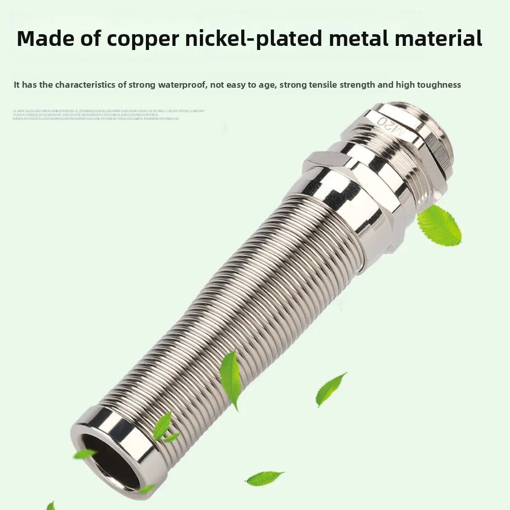 IP68 Brass Cable Gland Anti-Bend Waterproof PG7–PG21