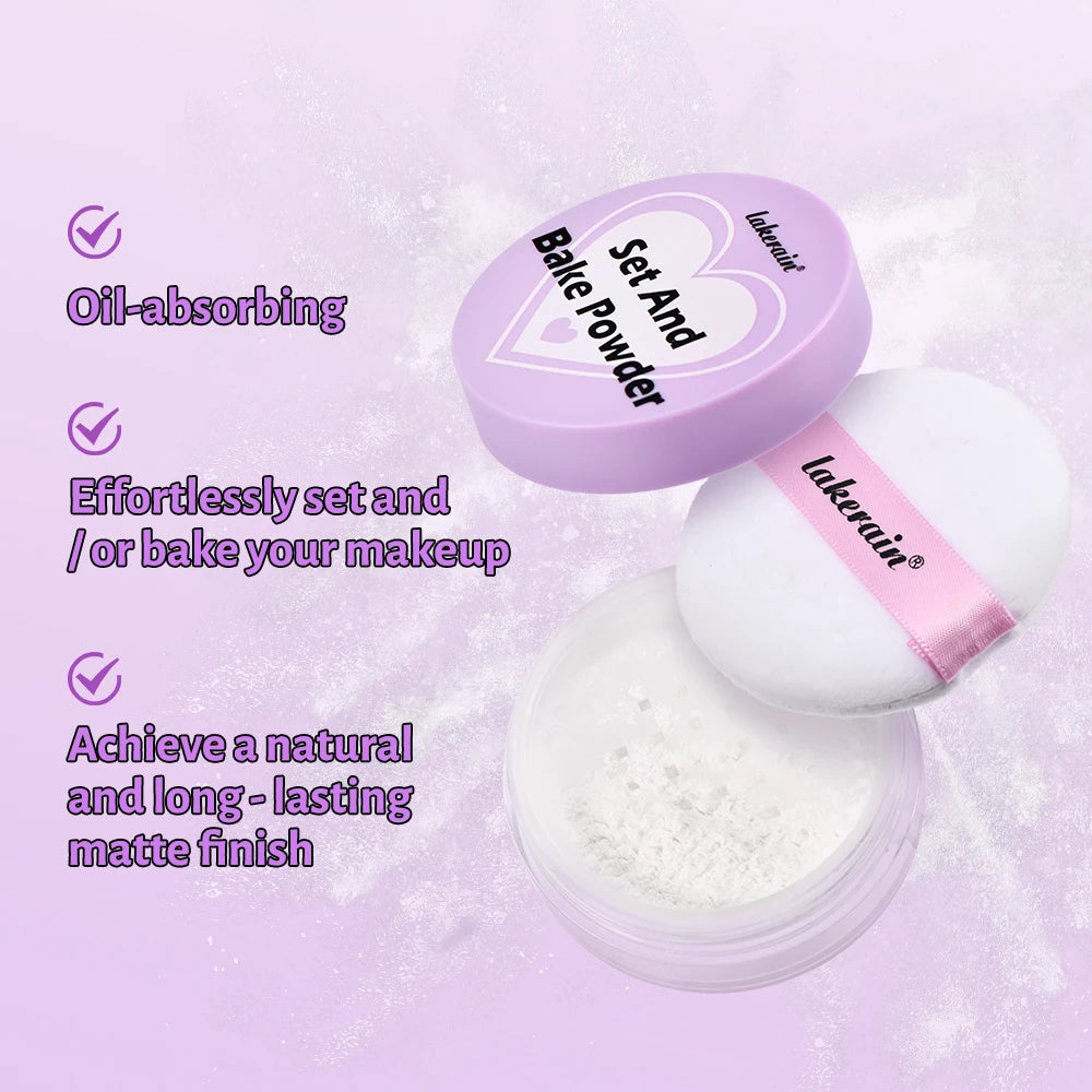 Setting Powder Waterproof Sweat Resistant And Oil Resistant Makeup Powder Setting Powder Natural And Long-lasting Matte Finish Peaceful Pleasures Health and Wellness