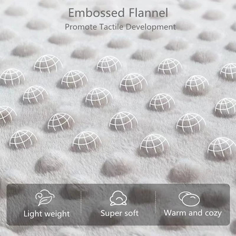 Soft Plush Raised Dot Baby Blanket | Newborn Gift Unisex Baby Receiving Blanket Peaceful Pleasures Health and Wellness