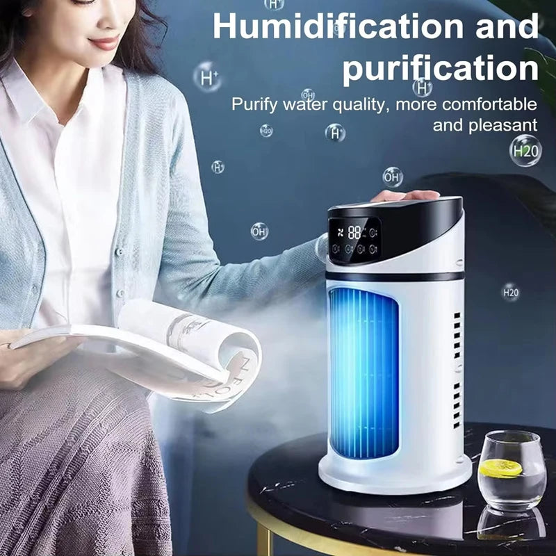 Hot Selling Mini Portable Air Conditioner Cooler Fan for Home Dormitory Office Usb Multifunction Mute Mobile Air Conditioner Peaceful Pleasures Health and Wellness
