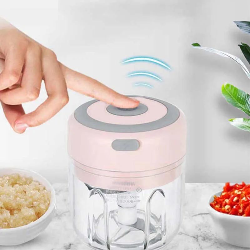 Electric Mini Garlic Chopper 250ml Wireless Portable Onion Chopper Mini Chopper Food Processor For Pepper Chili Vegetable Nuts Peaceful Pleasures Health and Wellness