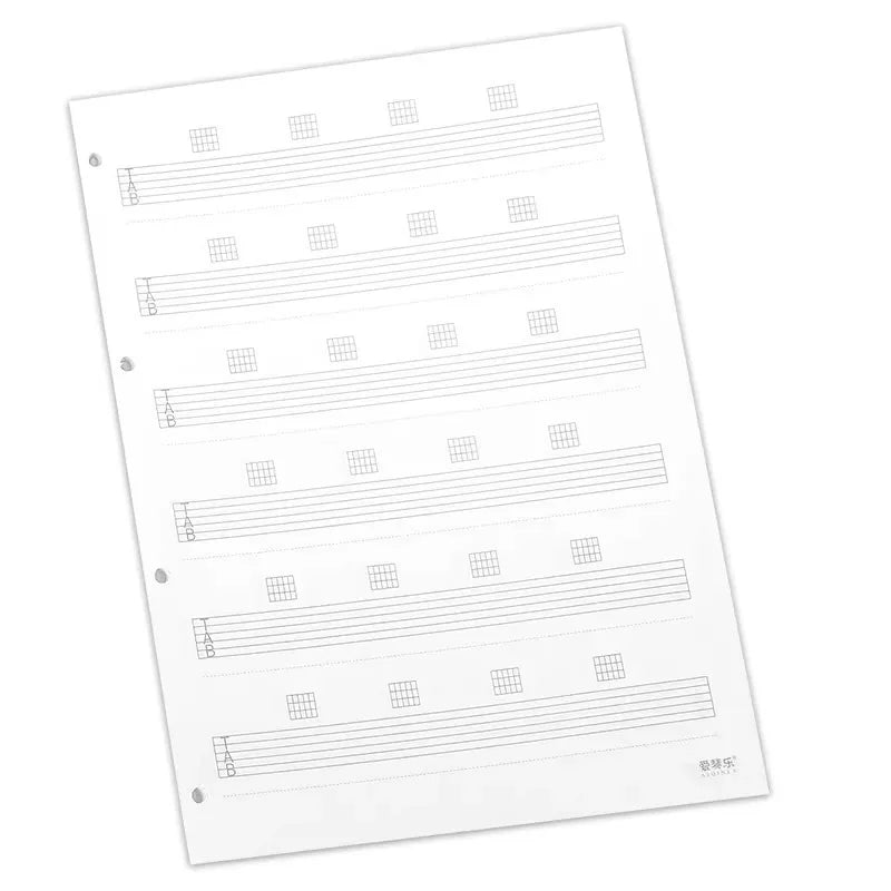 Guitar Sheet Book Six Line Sheetbook Writingsheetbook Flipping Pages