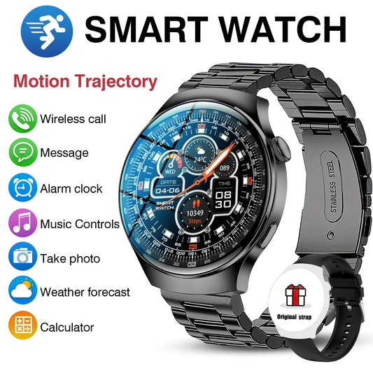 LOMAXFR Smart Watch with Replacement Band & Bluetooth 5.0 Smart Watch Peaceful Pleasures Health and Wellness WATCH4-Jet Black