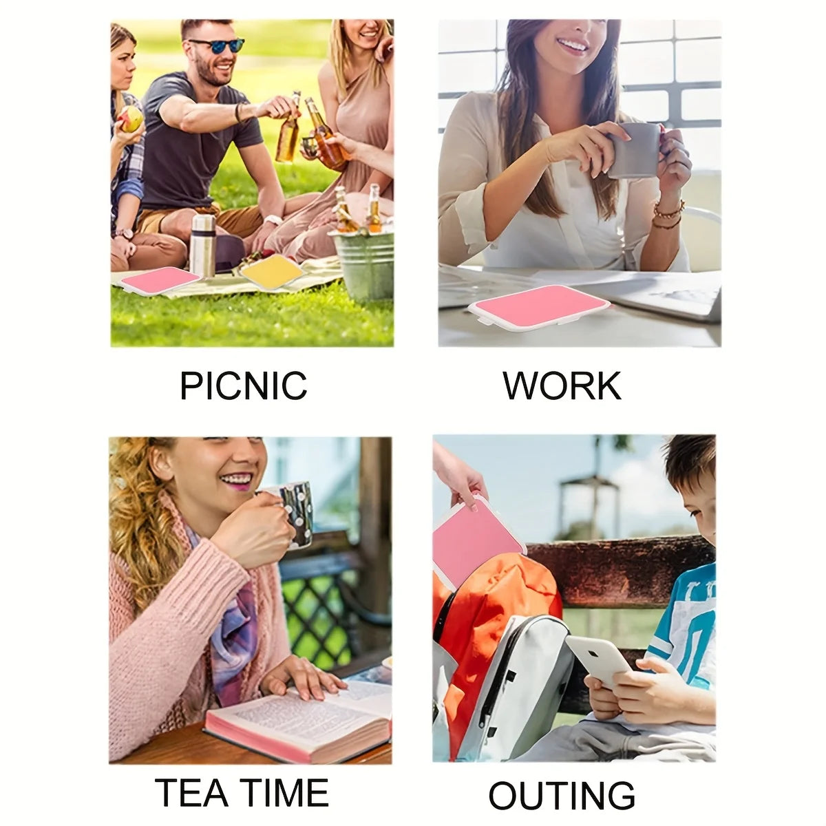 Sandwich Containers Silicone Sandwich Storage Box for Lunch, Travel - Snap-Off for Fruit, Salad, Snacks and Food Storage Peaceful Pleasures Health and Wellness