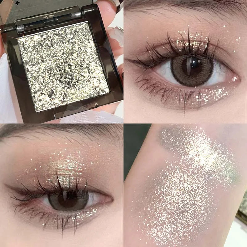 Purple Glitter Eyeshadow Shimmer Plate | Waterproof Long-Lasting