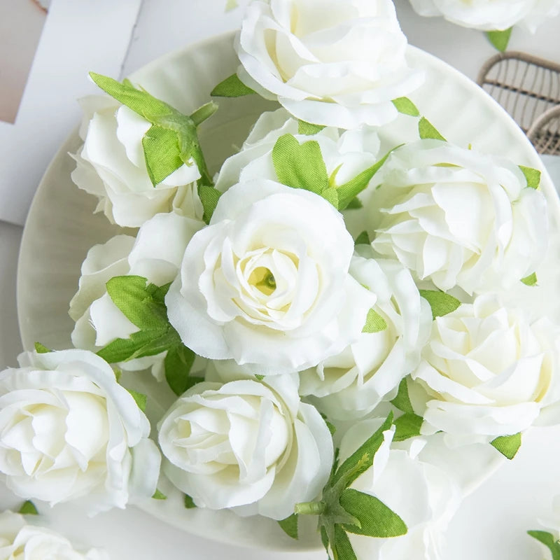 Artificial Silk Rose Heads 15/30pcs | Wedding & Party Decor Artificial Flower Heads Peaceful Pleasures Health and Wellness COLOR 3 30 pieces